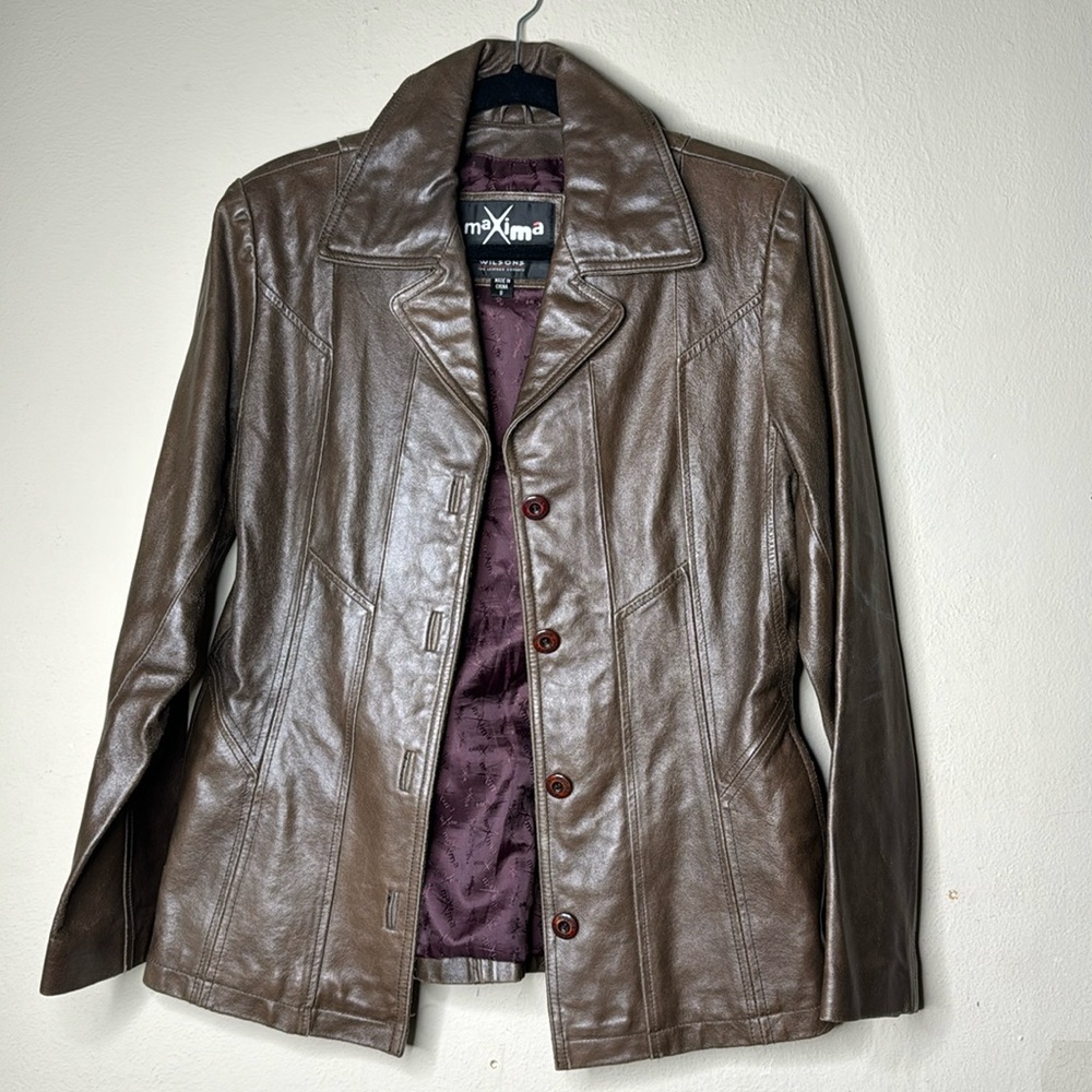 Maxima Y2K leather jacket sized small